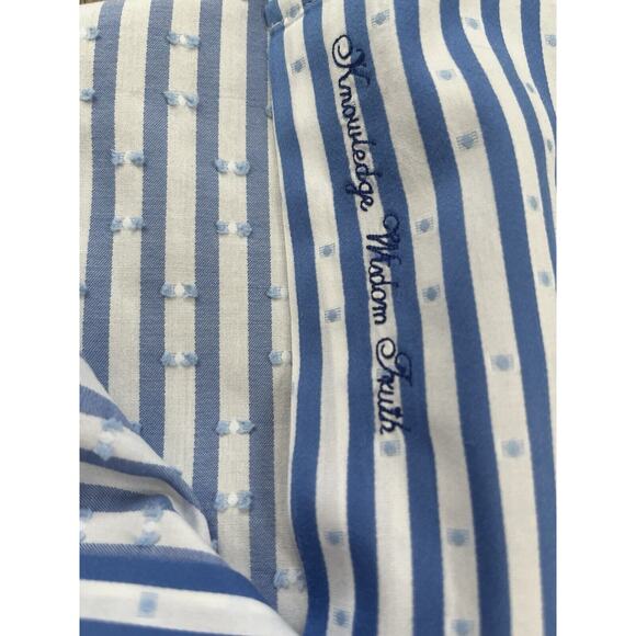 Robert Graham Men’s XL Shirt Long Sleeve Knowledge Wisdom Blue White Paisley - Picture 9 of 9